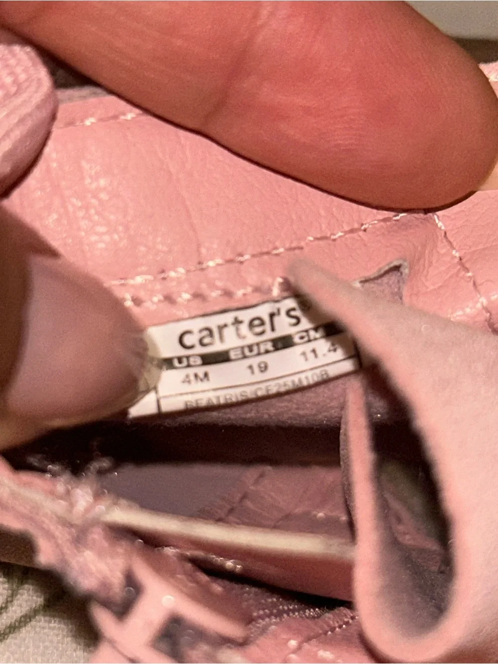 Carter's Pink Kids Lace-Up Ankle Boots with Smiley and Bow Charms